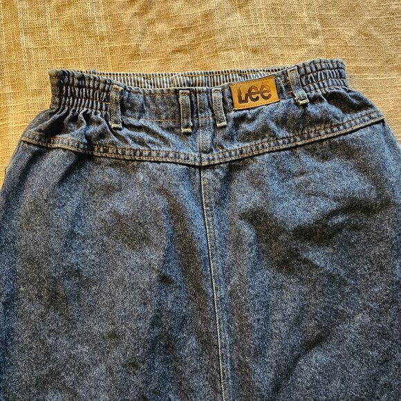 Vintage Casual Coastal Western Cottagecore Preppy Mid Rise Denim Midi Skirt - Picture 11 of 12